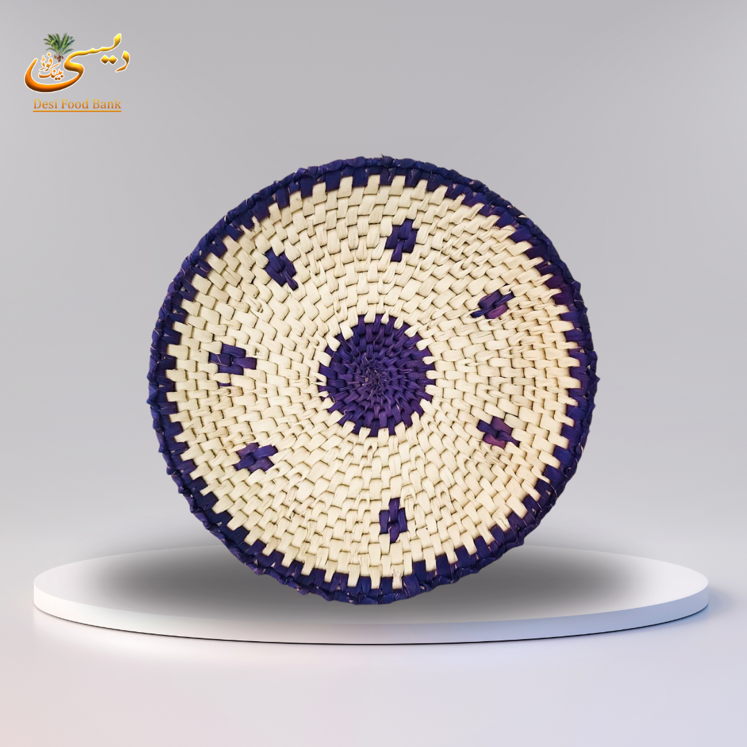 Handcrafted Palm Leaf Platter - Decorative & Handmade